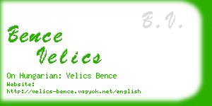 bence velics business card